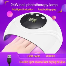8 светодиодов быстро Сушилка для ногтей лампа для ногтей гелевая лампа для маникюра салон Инструменты для дизайна 24 Вт сушилка USB зарядка WH998