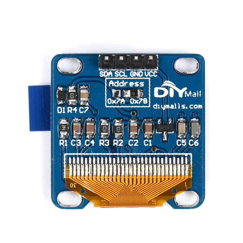 0.96 inch White Color I2C IIC Communication 128  64 OLED Display LCD Screen Module 12864 (3)
