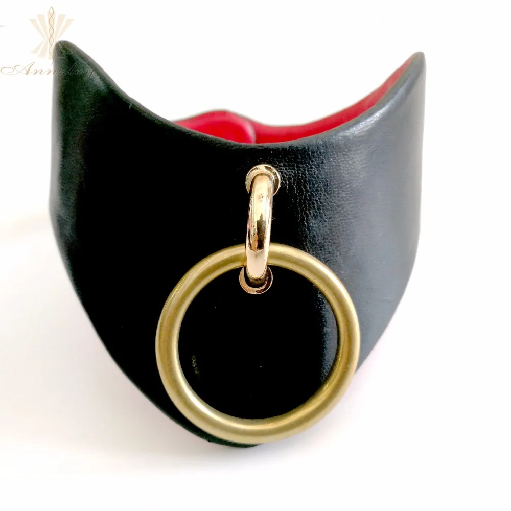 Genuine Leather Women Lady Gothic Punk Choker Collar Necklace Chain 2018 (3)