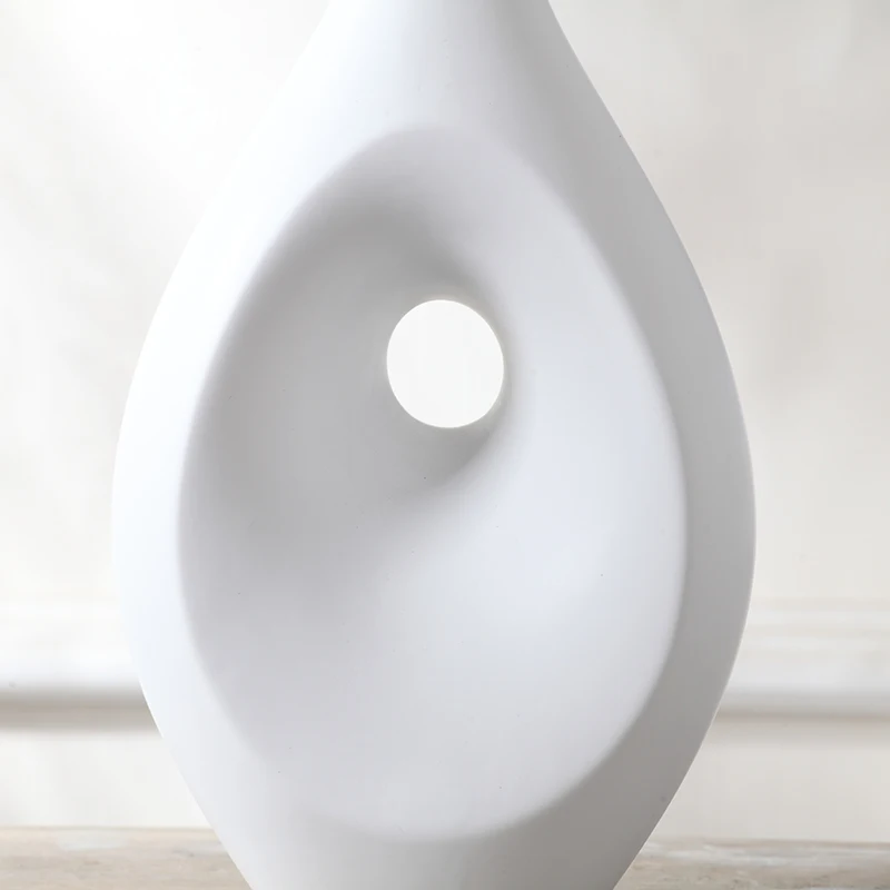 Креативная керамическая ваза в скандинавском стиле, черно-белые абстрактные украшения, современные украшения для дома, цветочные вазы