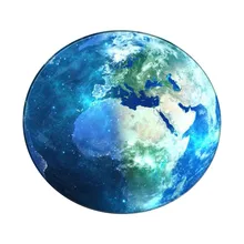 Коврик фланелевый поверхность и нескользящая подошва из tpr Космическая Звезда Земля Дизайн Круглый напольный коврик ковер для гостиной спальни ковер Dec6.24