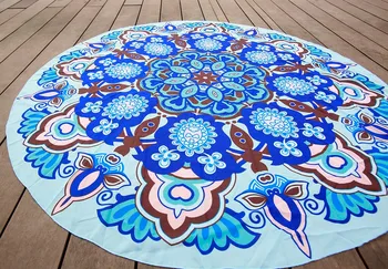 

Sheet Adult men women basic TowelsBeach Cover UpRound Hippie Chiffon Tapestry Beach Throw Towel Yoga Mat BohemianY417