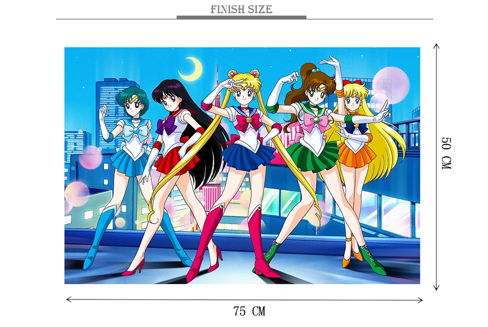 MOMEMO Sailor Moon Puzzle 1000 штук деревянные головоломки взрослые 1000 штук головоломки аниме мультфильм расслабляющие головоломки игры игрушки