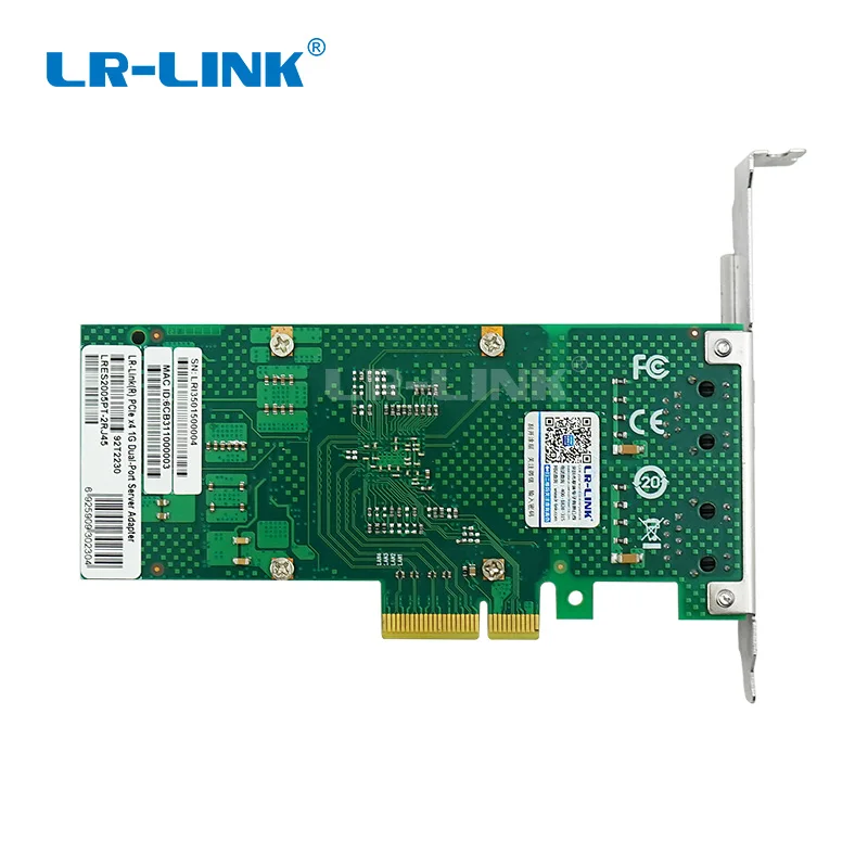 LR-LINK 2003PT Dual Port Gigabit Ethernet RJ45 Industrial Application Use PCI Express Network Card Lan Card Intel I350 Nic