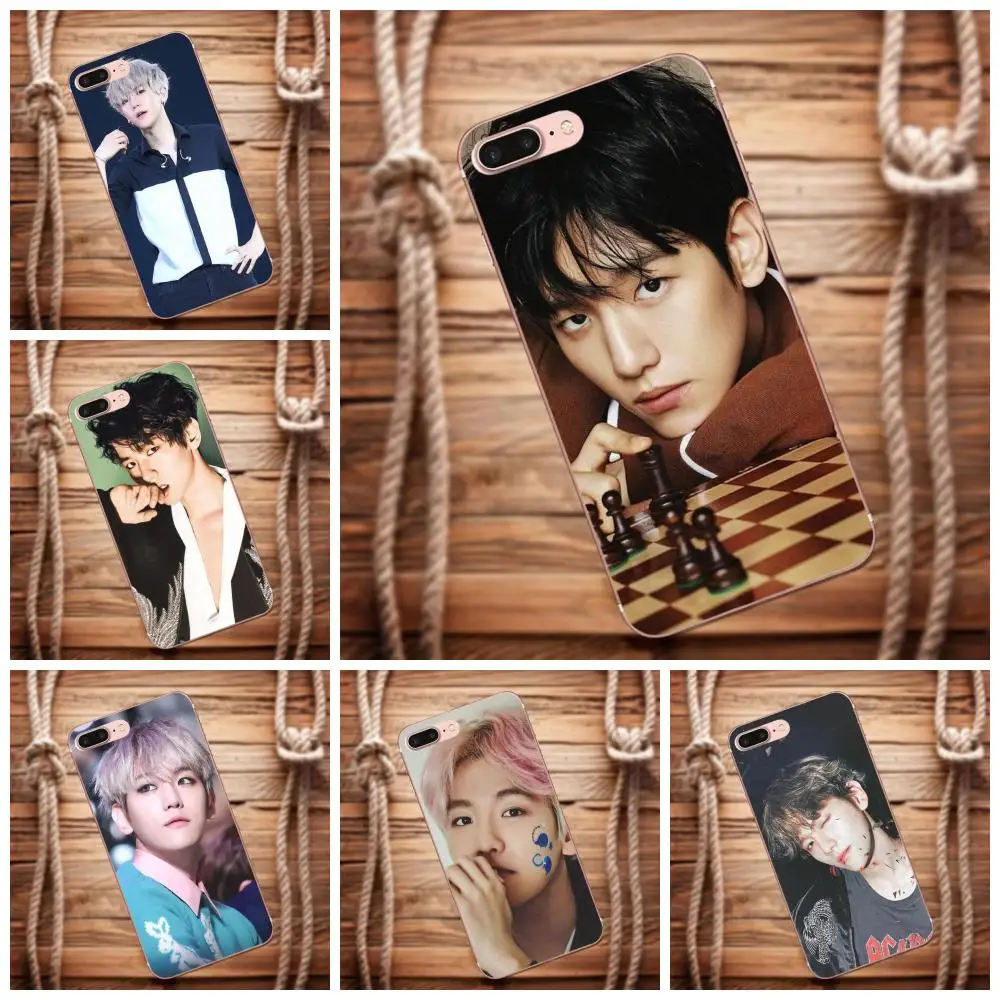 Vvcqod Kpop EXO baekhyun мягкие ТПУ чехлы для Galaxy Alpha Core Prime Note 4 5 8 S3 S4 S5 S6 S7 S8 S9 mini edge Plus |