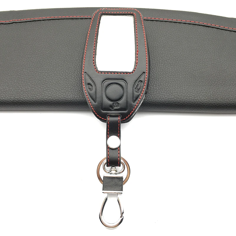 

2017 High Quality Genuine Leather Car Key Case Cover Key Shell Key Protective Key Bag for BMW 2016 2017 7 Series Display Key