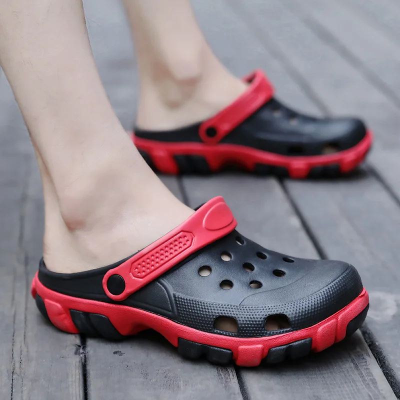 

2019 New Men Sandals Summer Flip Flops Slippers Light Non-slip Men Hollow Out Beach Shoes Male Water Shoes Sandalia Masculina