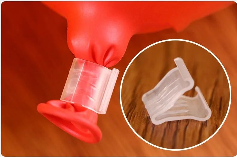 100 шт прозрачный пластиковый надувной шар зажимы галстук для герметизации гелий газ воздушные шары для свадьбы вечеринки декор для рождества, дня рождения