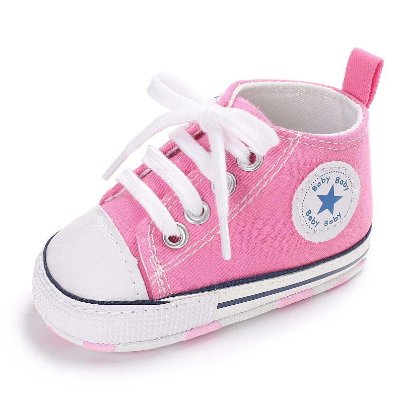 Холст детская обувь для новорожденных с пуховной внутренной частью, для маленьких мальчиков и девочек на шнуровке парусиновая обувь для активного отдыха с надписью «All Star» Zapatos; обувь для маленьких детей;