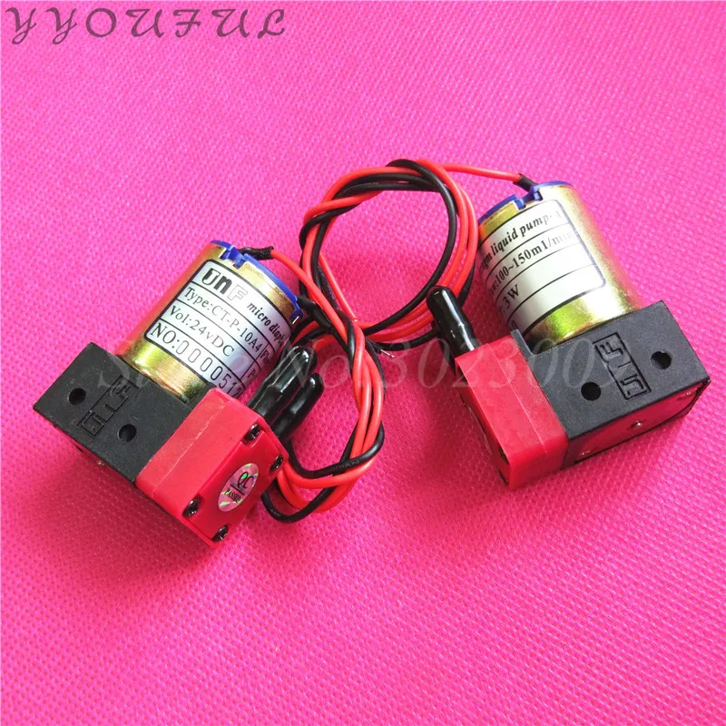 

High quality JNF small ink pump 24VDC 3W 100-150ML/MIN Micro diaphragm liquid pump for large eco solvent printers 1pc retail