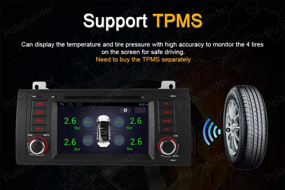 Sale Android4.4 7 inch Car DVD For BMW E39/X5/M5/E38/E53 FM AM radio Support BT GPS 3G WiFi OBD DVR DAB+ RDS TPMS 16
