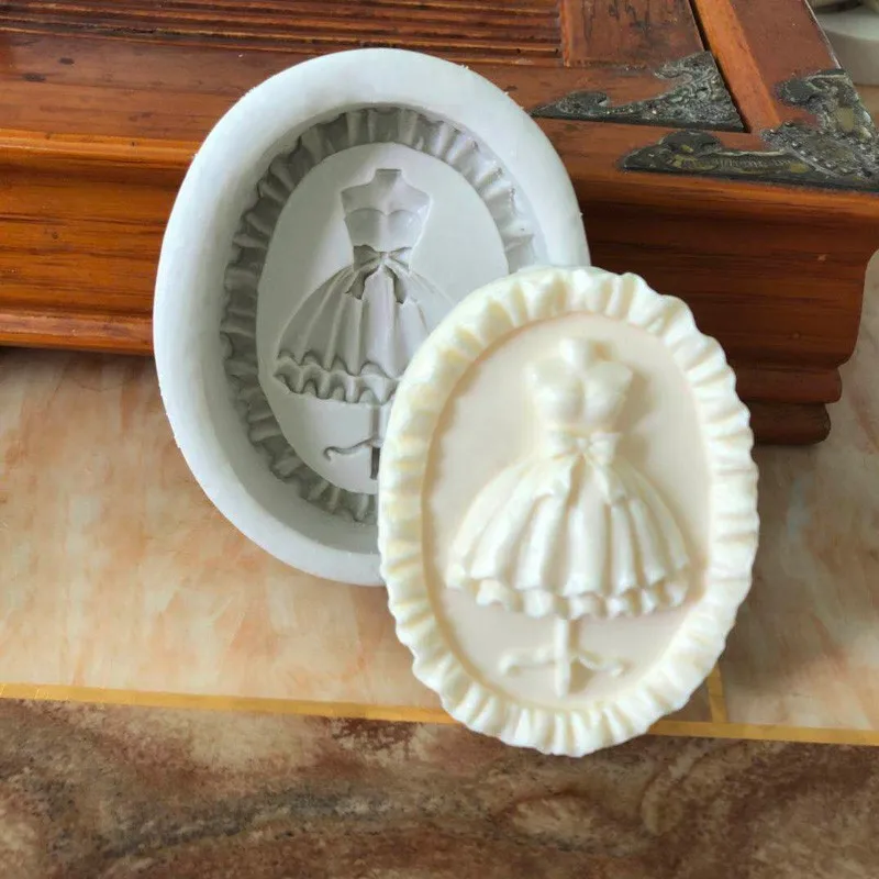 

Girl Skirt Design Soap Silicone Molds Candle Rsin Craft Tools Underdress Handmade Making Soap Mould