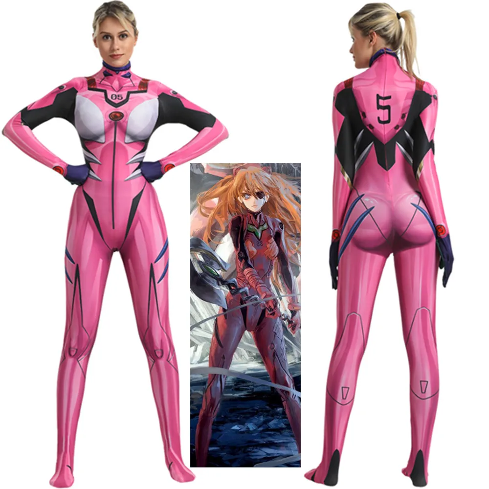 Неон бытие EVANGELION Asuka Langley Sohryu косплей костюм Зентаи супергероя | Тематическая