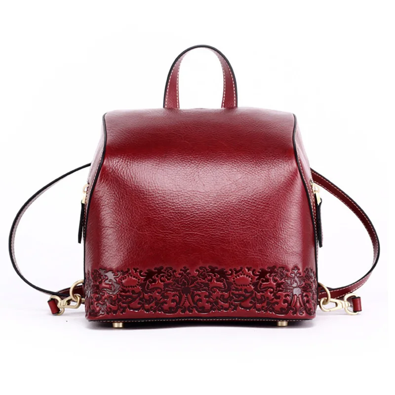 

Bag shoulder bag female leather 2018 new mini backpack small suede leather soft casual retro Chinese style female bag