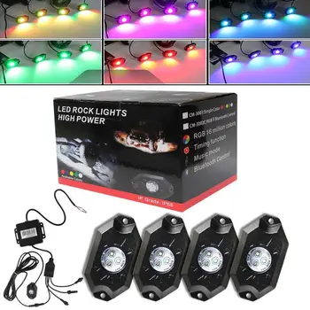

CO LIGHT Led Rock Lights 4Pcs with Canbus and Remote Control for 4X4 Off Road Lada Car-styling Parking Boating