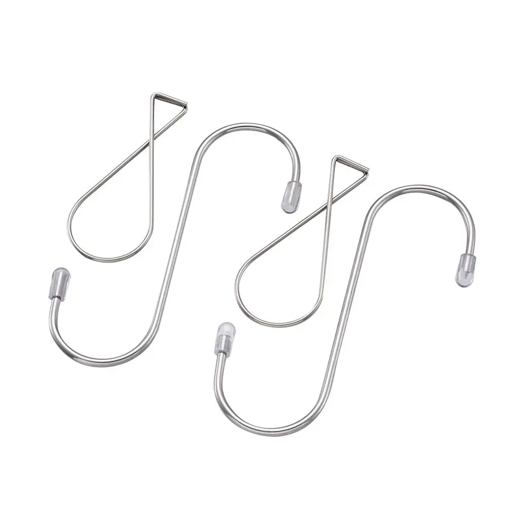 pandahall 60pcs/Set Heavy Duty S hooks Stainless Steel Wire Metal