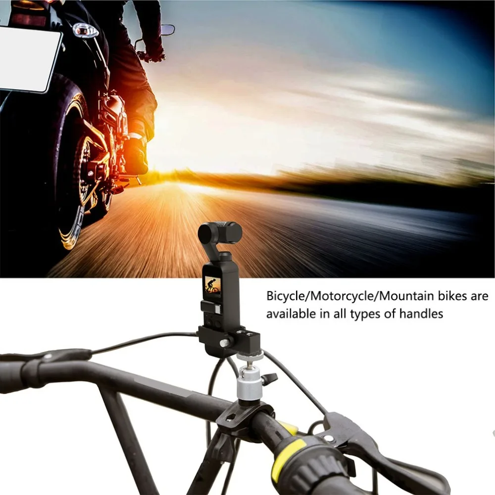 Bicycle Mount Holder Screw Handlebar Clip Mount Bike Bracket for DJI OSMO Pocket Handheld Gimble Camera