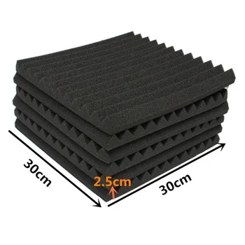 

24 pcs Soundproofing Foam Studio Acoustic Panels Studio Foam Wedges 1 X 12 X 12 inch Soundproof Absorption Treatment Panel