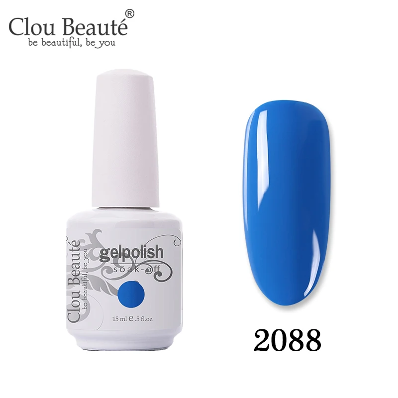 2088 Clou Beaute гель лак для ногтей УФ Гибридный гвоздь искусство 15 мл Праймер гель лак замочить от УФ светодиодный Гель-лак для ногтей 131 цветов Гель-лак - Цвет: 2088