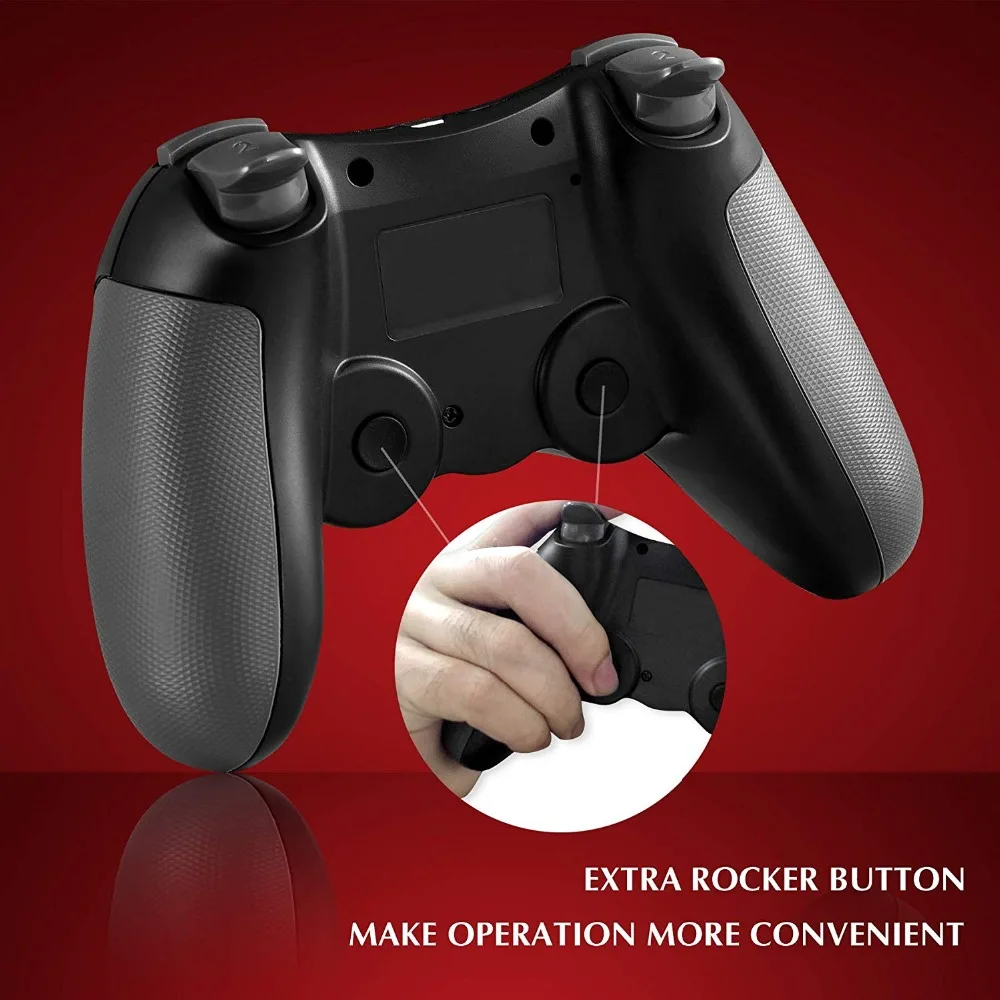 Для sony PS4 беспроводной контроллер геймпад контроллер с двойной вибрацией и пусковыми кнопками для playstation 4 и Windows