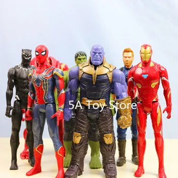 

Marvel Avengers 3 Infinity War Action Figure Super Heros Black Panther Thanos Ironman Spiderman Hulk Hulkbuster PVC Figure Toy