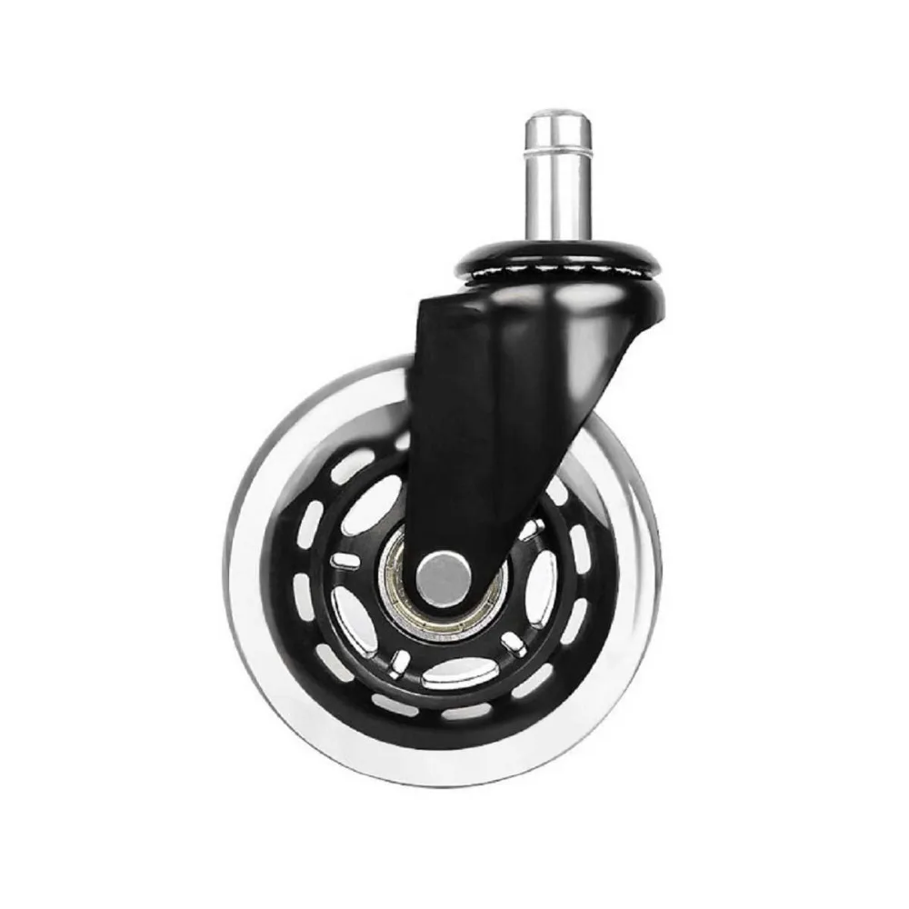 

1PCS Office Chair Caster Wheels 3 Inch Swivel Rubber Caster Wheels Replacement Soft Safe Rollers Office Chair Furniture Casters