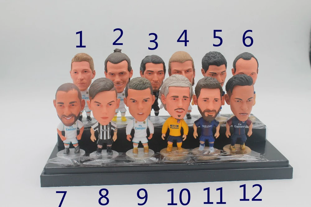 

2018 Season Action Football Soccer player star handle Souvenir Soccer Star 6.5 cm Height Resin Dolls La Liga 10# MESSI