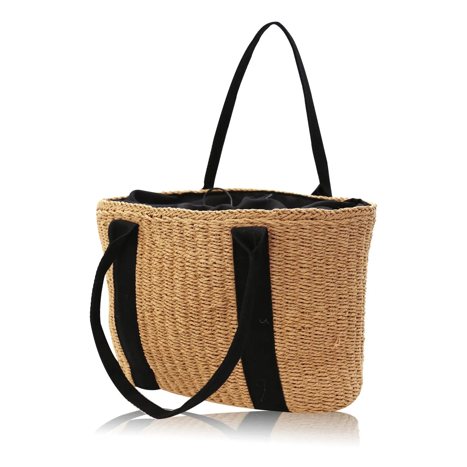 

DCOS-Women handbag Polyester cotton+paper rope For Holiday, Beach, Leisure High-capacity Tote Bag