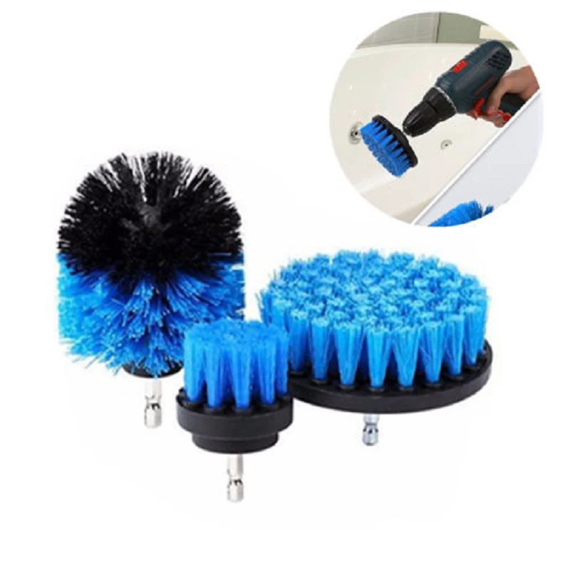 3 pcs/set Power Scrubber Brush Drill Brush for Bathroom Surface Tub Shower Tile Grout Cordless Power Scrub Cleaning Kit, 6Colors