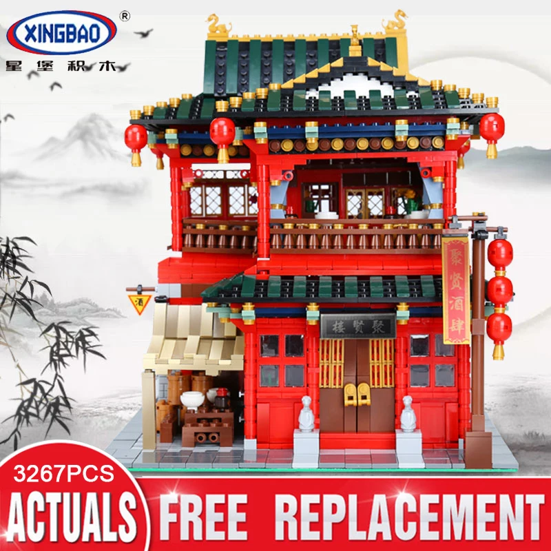 

Xingbao 01002 Creative MOC Series 3267Pcs The Beautiful Tavern Set Children Educational Building Blocks Bricks Toys Model Gifts