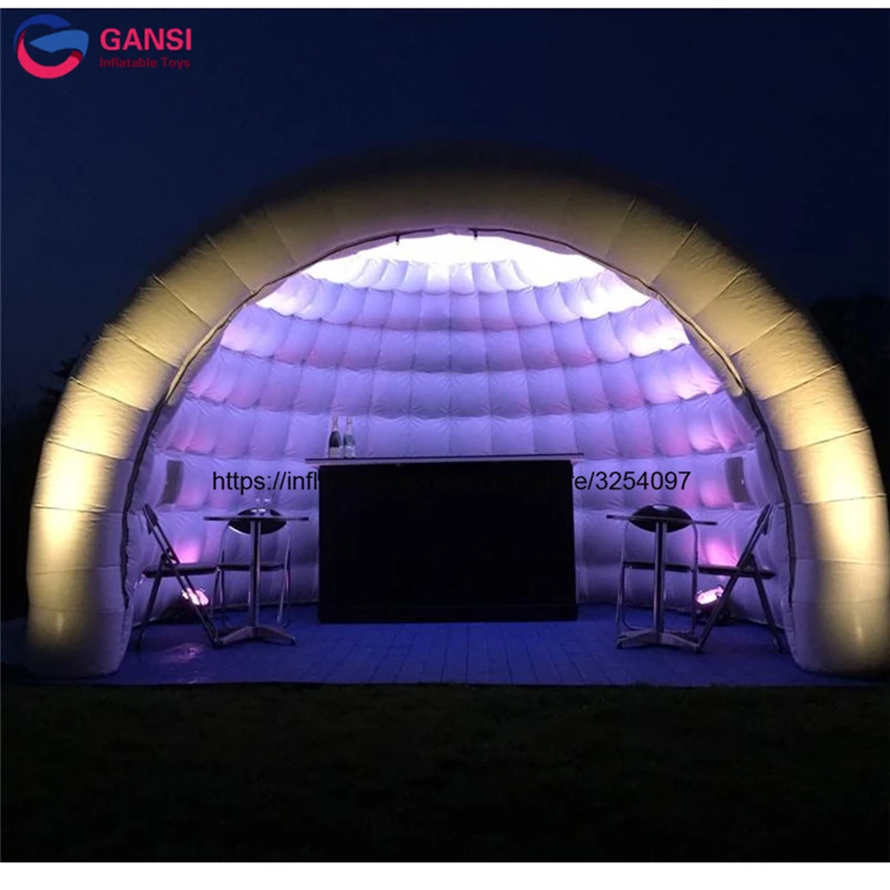 Bubble inflatable yurt tent with LED light for party air dome house