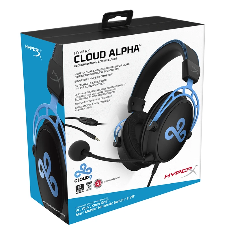 Kingston HyperX Cloud Alpha Cloud9 E sports наушники с микрофоном игровая гарнитура для ПК PS4 Xbox