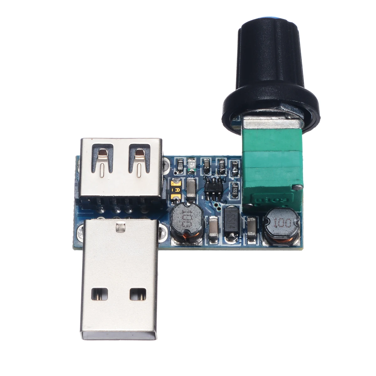 USB Fan Speed Controller Switch 5V to 12V  Fan Stepless Adjustable Speed Controller Speed Variable Regulator Module