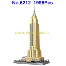 5212 1995 шт США всемирно известная архитектура Эмпайр Стэйт Билдинг Нью-Йорк строительные блоки игрушка