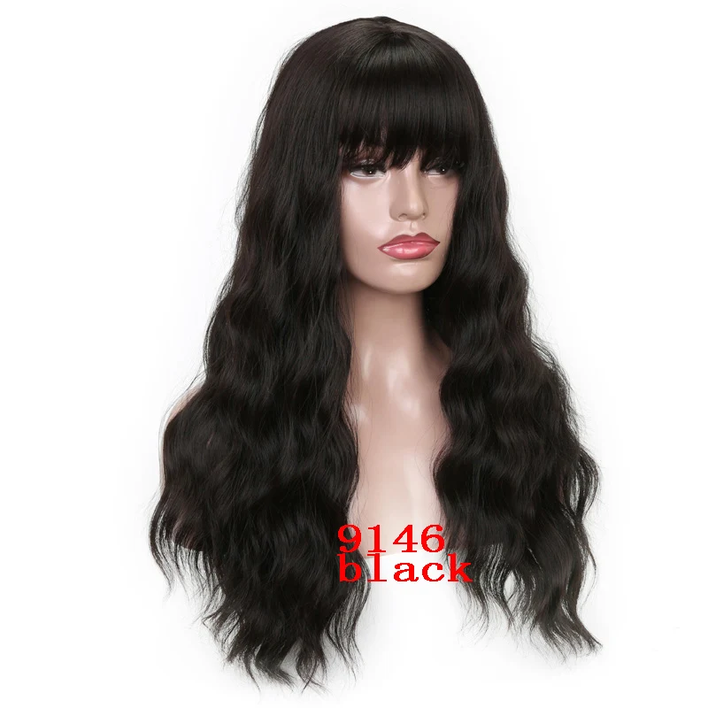 MERISI HAIR 2" Длинные Синтетические волнистые волосы парик черный женский афроамериканский длинный серый коричневый женский парик и челка