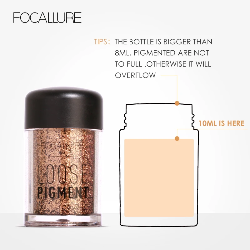 Тени для век FOCALLURE 18 цветов блестящие тени Хорошо пигментированные