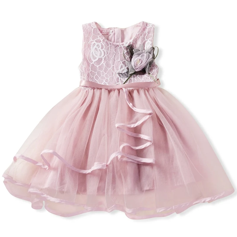 

Princess Summer Baby Girl Dress Tutu Lace Baptism Wedding Cute Lovely Dresses Sleeveless Flower Girls Clothing Kids Outfits