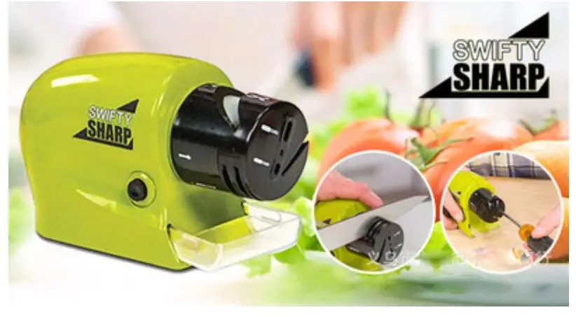 MOTORISED BATTERY OPERATED ELECTRIC KNIFE SHARPENER TOOL KITCHEN KNIVES  SCISSOR