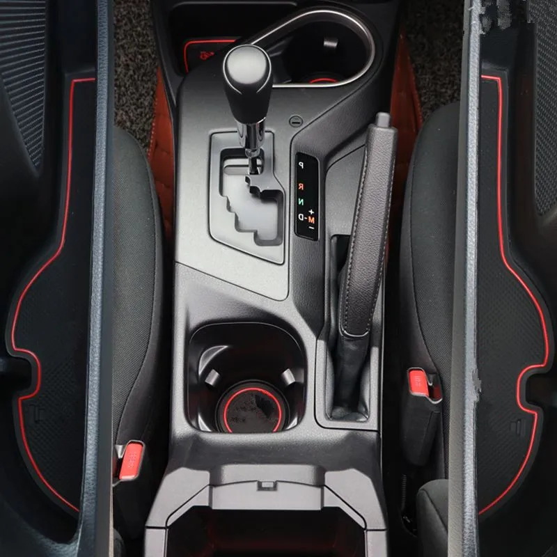 Car Groove Gate Slot Armrest Storage Rubber Non-Slip Mats Mat Stick Door Pad/Cup 14pcs For Toyota Rav4 2014 2015