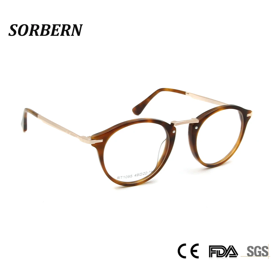 Montature Per Occhiali Da Vista In Acetato Femminile Montature Per Occhiali Da Vista Rotonde Vintage Da Uomo Montatura Per Occhiali Da Donna In Vetro