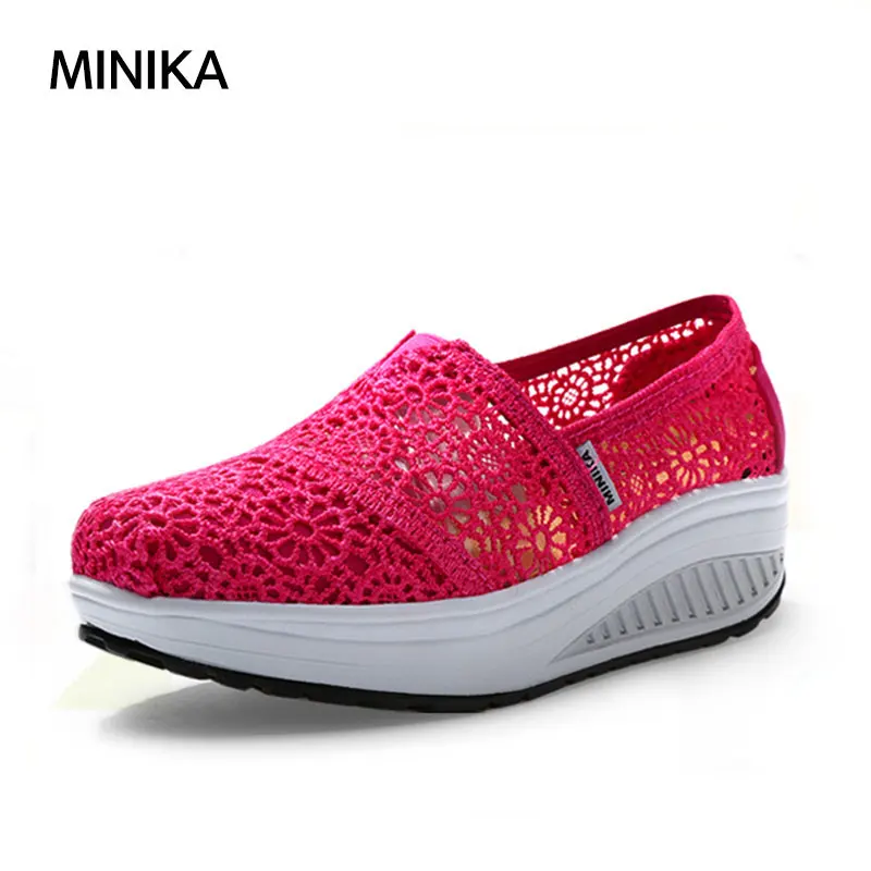 Minika chaussures femme Ete; женские теннисные кроссовки; женская прогулочная обувь на танкетке, увеличивающая рост; Zapatillas mujer