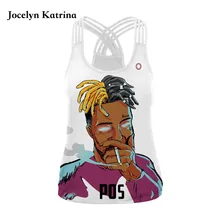Jocelyn Катрина Европа и США босс ветер Цифровой 3D печать жилет женский без рукавов спортивный жилет для йоги