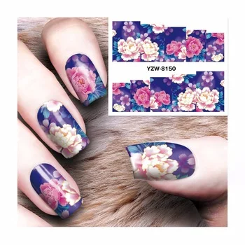 2017 1 Sheet New Water Transfer Nail Art Sticker Kids Decals DIY Decoration For  Oil Painting 8150