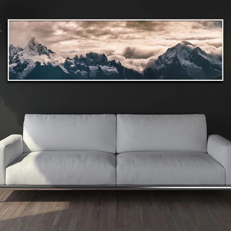 

canvas painting Poster wall picture landcape art print mountain and posters picture wall art Painting decoration for living room