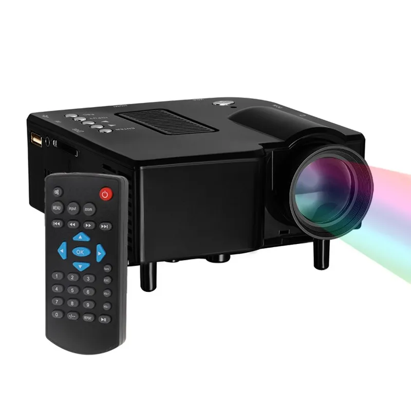 

New Arrive LANBEIKA UC28 Portable Mini Projector Multimedia Cinema Theater UC28 Digital LED Projector VGA/USB/SD/AV/HDMI