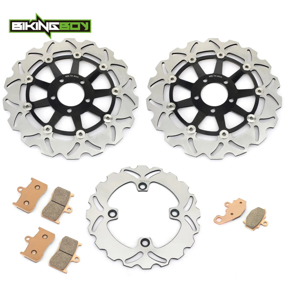BIKINGBOY для Kawasaki Z 1000 2003 2004 2005 2006 ZR1000 A1 A2 A3 A6F полный набор спереди и сзади тормозные диски роторы колодки