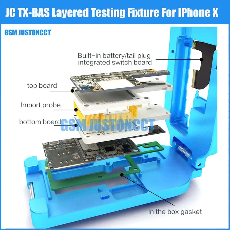 JC TX-BAS слоистых тесты ing приспособление для IPhone X материнская плата тесты стойки батарея бесплатно без хвоста вставки одна кнопка