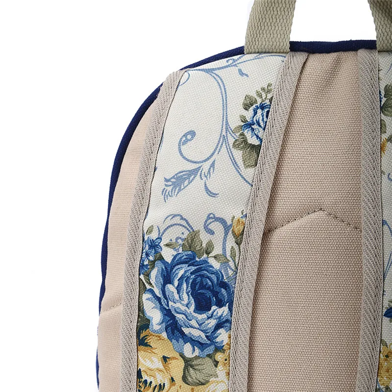СКИОНЕ кожаный холстинный школьный дорожный рюкзак для девочек-подростков студенческой с печатанием цветов ноутбука