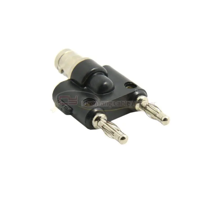 

5pcs BNC Female Jack to Two Dual Banana Male Plug Pin RF Splitter Connector Adapter