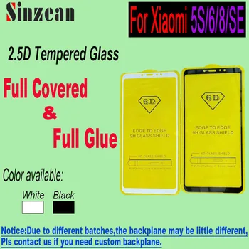 

Sinzean 100pcs 2.5D Full Glue Tempered Glass for Xiaomi 5S/MI8 SE Full Cover 6D/9D Screen Protector Film For Xiaomi mi 6/Mix 2